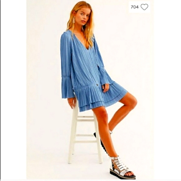 Free People Blue Mini Dress - Picture 2 of 2